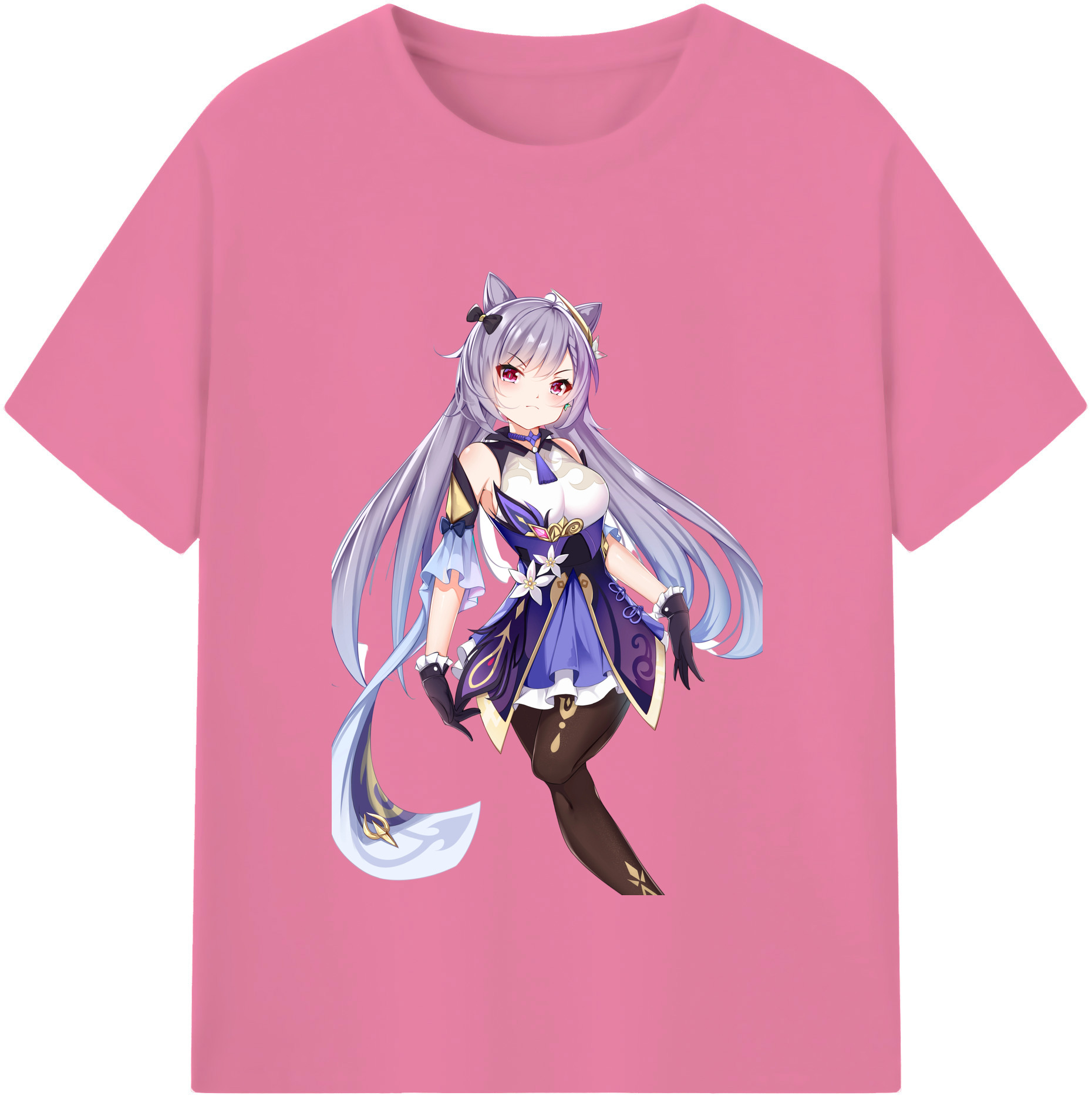げんし神 刻晴 こくせい genshin Kokusei 綿100％半袖Tシャツ（フロントプリント）